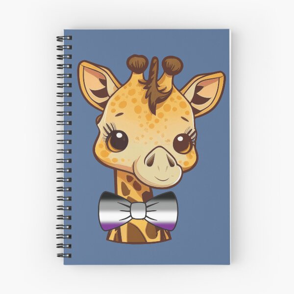 Item preview, Cute Giraffe with Asexual Pride Flag Bowtie, Kawaii Ace Pride Design  designed and sold by Travelslightly.