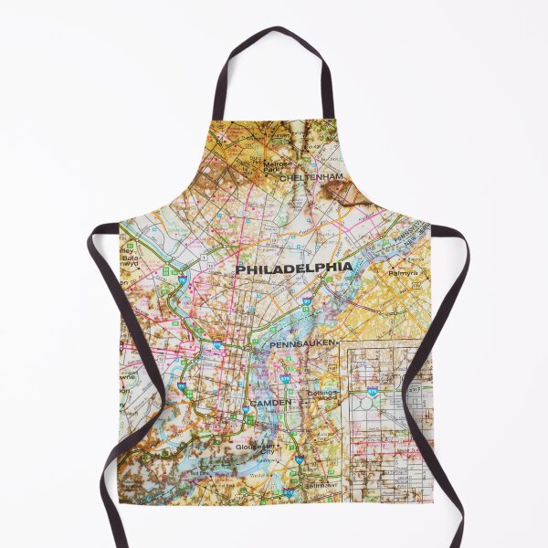 Item preview, Philadelphia USA vintaged map designed and sold by PatBlancheArt.