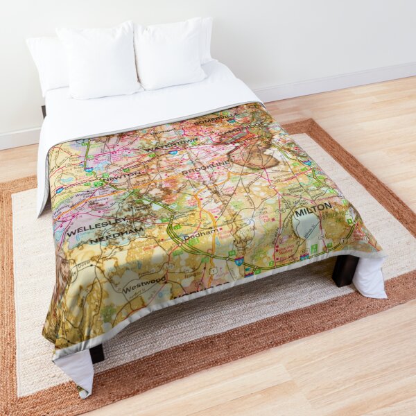Item preview, Boston USA vintaged map designed and sold by PatBlancheArt.