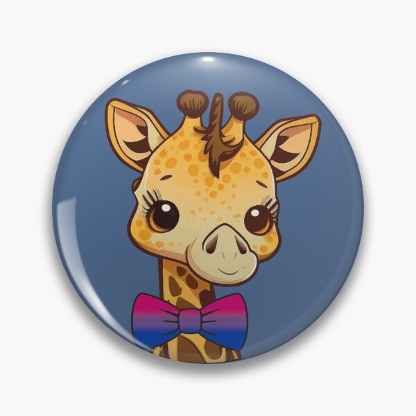 Item preview, Cute Giraffe with Bisexual Pride Flag Bowtie, Kawaii Bi Pride Design  designed and sold by Travelslightly.