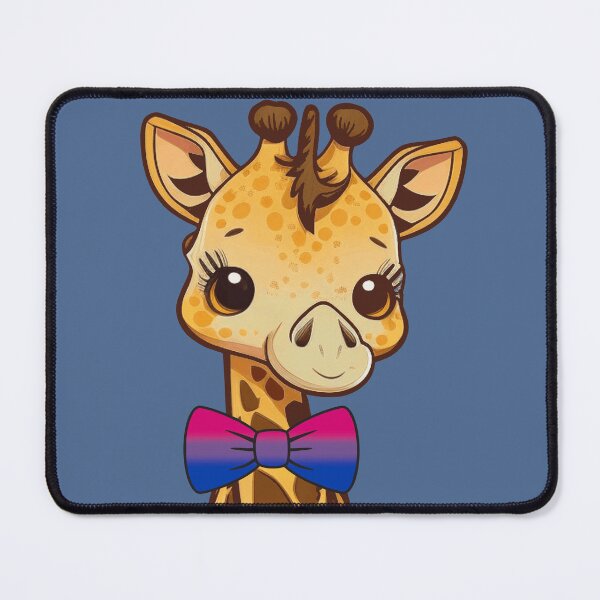 Item preview, Cute Giraffe with Bisexual Pride Flag Bowtie, Kawaii Bi Pride Design  designed and sold by Travelslightly.