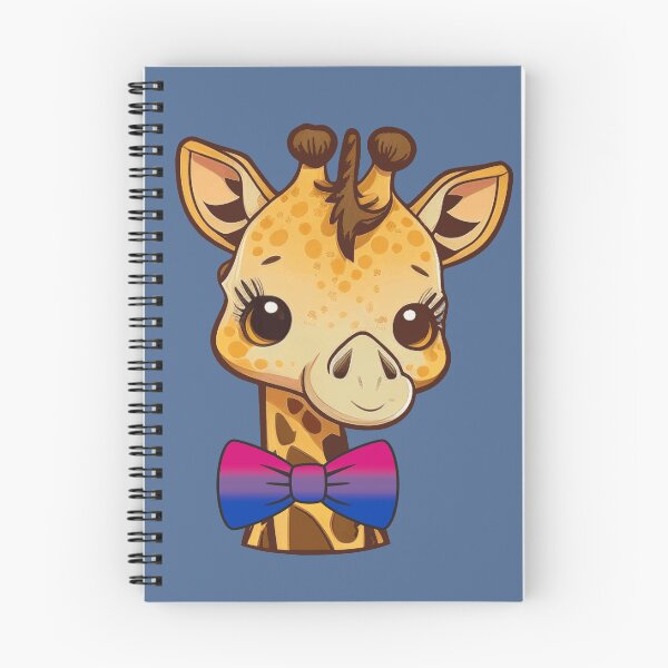 Item preview, Cute Giraffe with Bisexual Pride Flag Bowtie, Kawaii Bi Pride Design  designed and sold by Travelslightly.