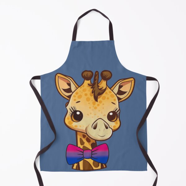 Item preview, Cute Giraffe with Bisexual Pride Flag Bowtie, Kawaii Bi Pride Design  designed and sold by Travelslightly.