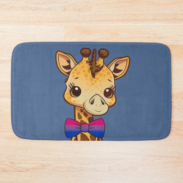 Item preview, Cute Giraffe with Bisexual Pride Flag Bowtie, Kawaii Bi Pride Design  designed and sold by Travelslightly.