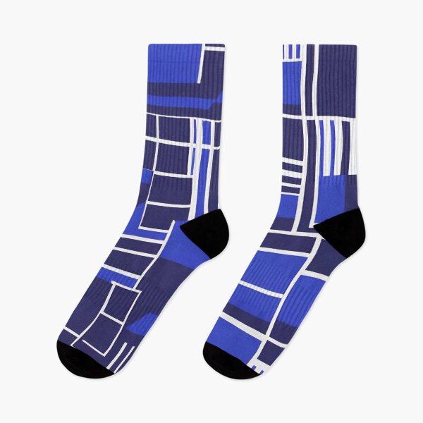 Item preview, Abstract Geometric Royal Blue, Navy Blue, White Pattern designed and sold by Gaborai.