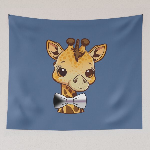 Item preview, Cute Giraffe with Demisexual Pride Flag Bowtie, Kawaii Demi Pride Design  designed and sold by Travelslightly.