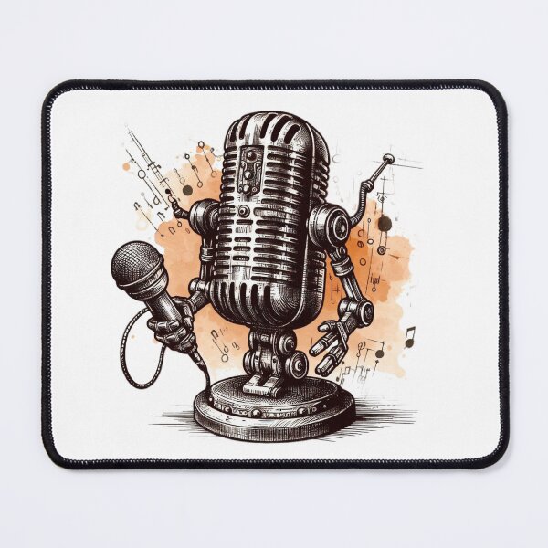 Item preview, a vintage microphone robot designed and sold by Gentle40Winks.
