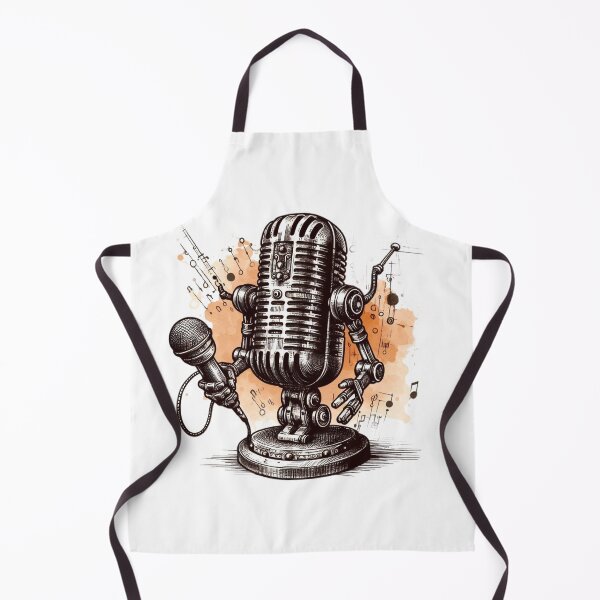 Item preview, a vintage microphone robot designed and sold by Gentle40Winks.