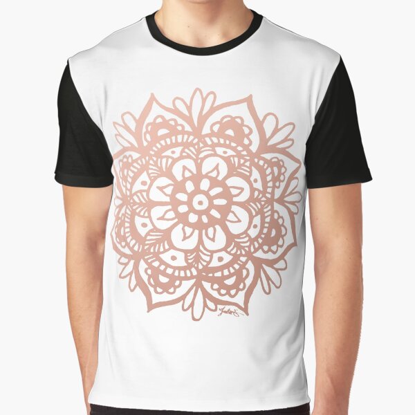 Artikel-Vorschau von Mandala-Blume in Roségold, designt und verkauft von Julie Erin Designs.