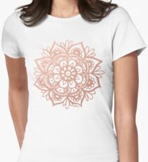 Rose Gold Mandala Fitted T-Shirt