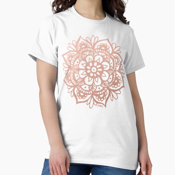 Artikel-Vorschau von Mandala-Blume in Roségold, designt und verkauft von Julie Erin Designs.
