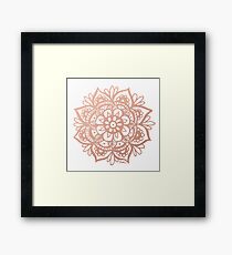 Rose Gold Mandala Framed Print