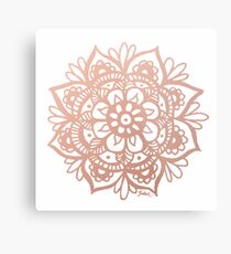 Lámina metálica Mandala de oro rosa