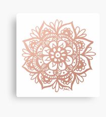 Rose Gold Mandala Canvas Print