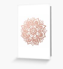Rose Gold Mandala Greeting Card