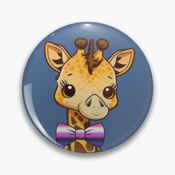 Item preview, Cute Giraffe with Genderfluid Pride Flag Bowtie, Kawaii Genderfluid Pride Design  designed and sold by Travelslightly.