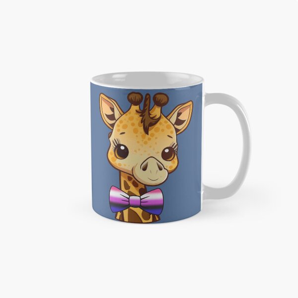 Item preview, Cute Giraffe with Genderfluid Pride Flag Bowtie, Kawaii Genderfluid Pride Design  designed and sold by Travelslightly.
