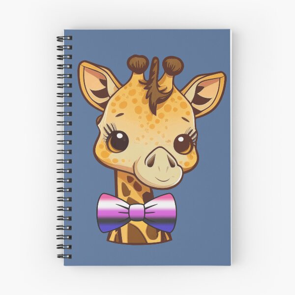 Item preview, Cute Giraffe with Genderfluid Pride Flag Bowtie, Kawaii Genderfluid Pride Design  designed and sold by Travelslightly.
