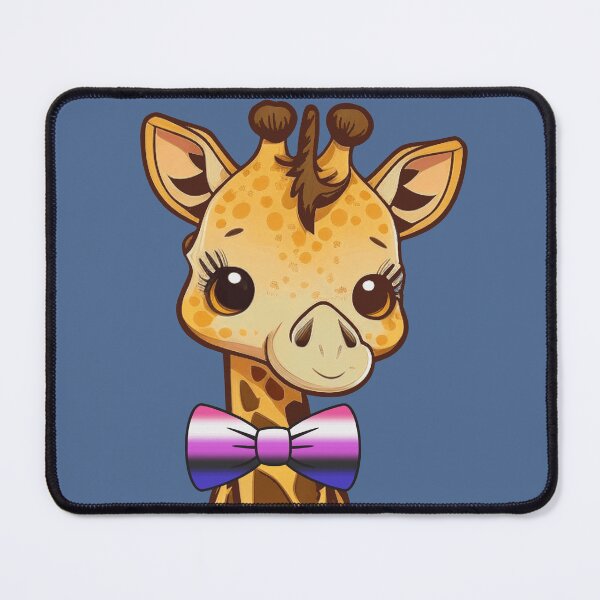 Item preview, Cute Giraffe with Genderfluid Pride Flag Bowtie, Kawaii Genderfluid Pride Design  designed and sold by Travelslightly.