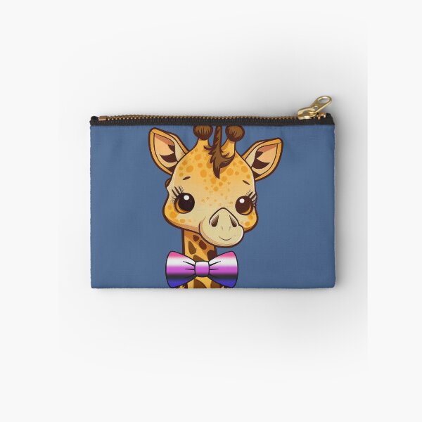 Item preview, Cute Giraffe with Genderfluid Pride Flag Bowtie, Kawaii Genderfluid Pride Design  designed and sold by Travelslightly.