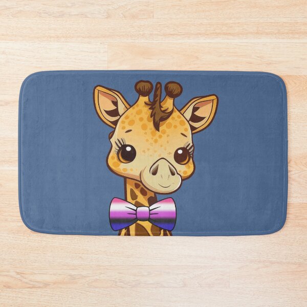 Item preview, Cute Giraffe with Genderfluid Pride Flag Bowtie, Kawaii Genderfluid Pride Design  designed and sold by Travelslightly.