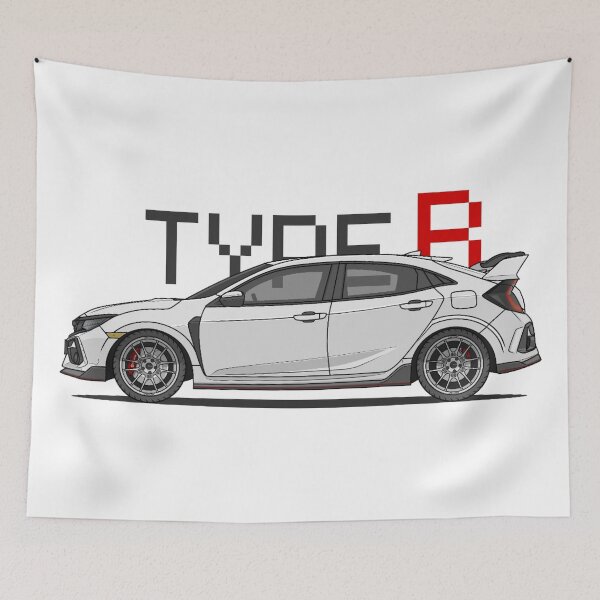 Item preview, FK8 Type R 90's Pixel Art (White) - JDM designed and sold by kacar-draw.