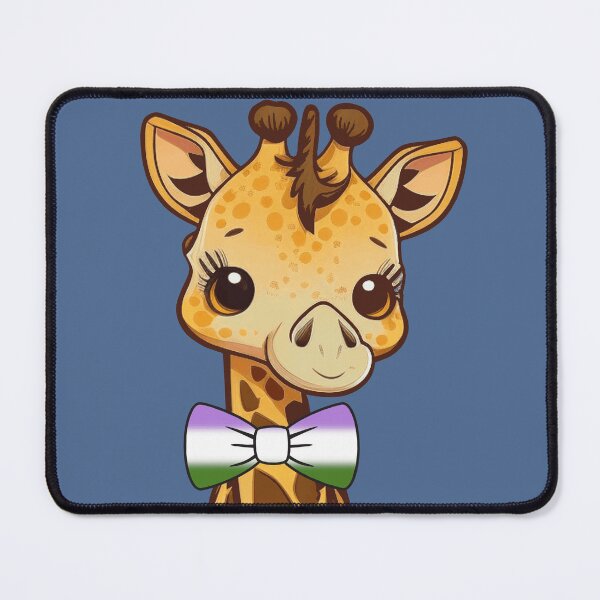 Item preview, Cute Giraffe with Genderqueer Pride Flag Bowtie, Kawaii Genderqueer Pride Design  designed and sold by Travelslightly.