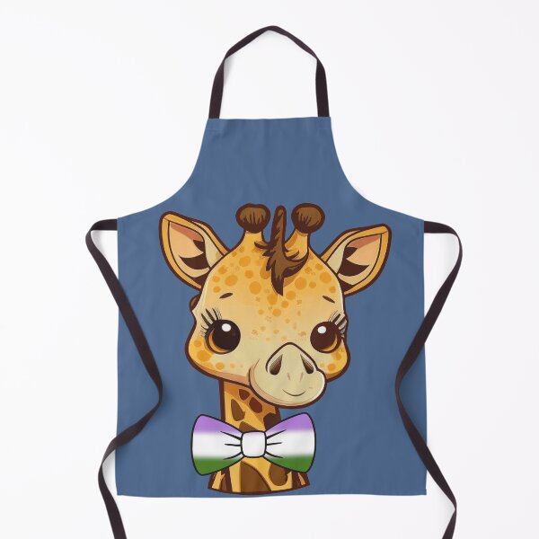 Item preview, Cute Giraffe with Genderqueer Pride Flag Bowtie, Kawaii Genderqueer Pride Design  designed and sold by Travelslightly.