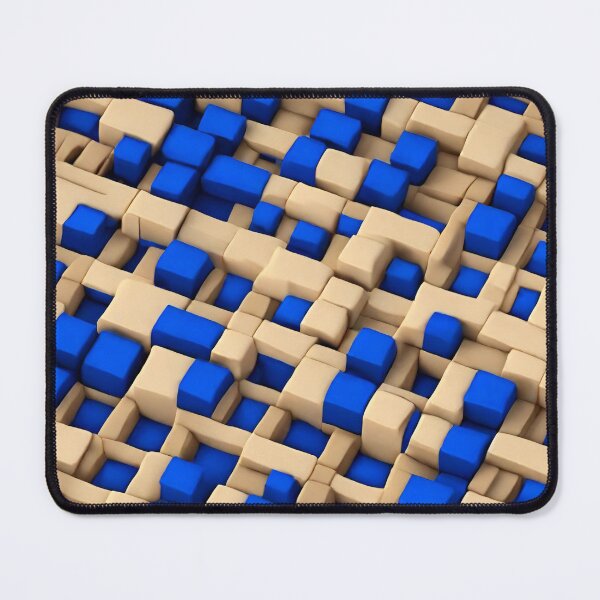 Item preview, Abstract, Geometric Pattern, Like Plasticine, Royal Blue, Cream designed and sold by Gaborai.