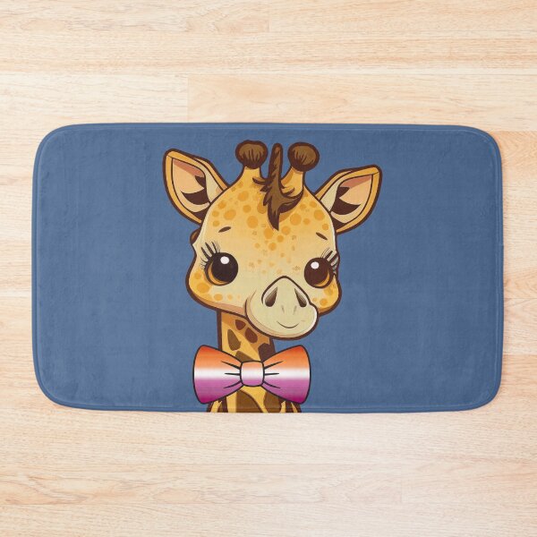 Item preview, Cute Giraffe with Lesbian Pride Flag Bowtie, Kawaii Lesbian Pride Design  designed and sold by Travelslightly.