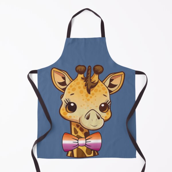 Item preview, Cute Giraffe with Lesbian Pride Flag Bowtie, Kawaii Lesbian Pride Design designed and sold by Travelslightly.