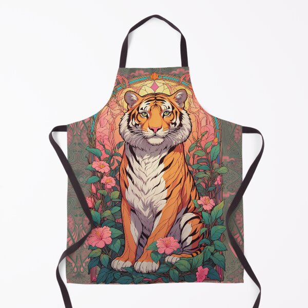 Item preview, Tiger with Coral Flowers designed and sold by Eva Nev.