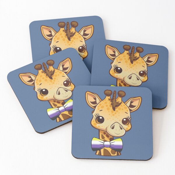 Item preview, Cute Giraffe with Nonbinary Pride Flag Bowtie, Kawaii Enby Pride Design  designed and sold by Travelslightly.