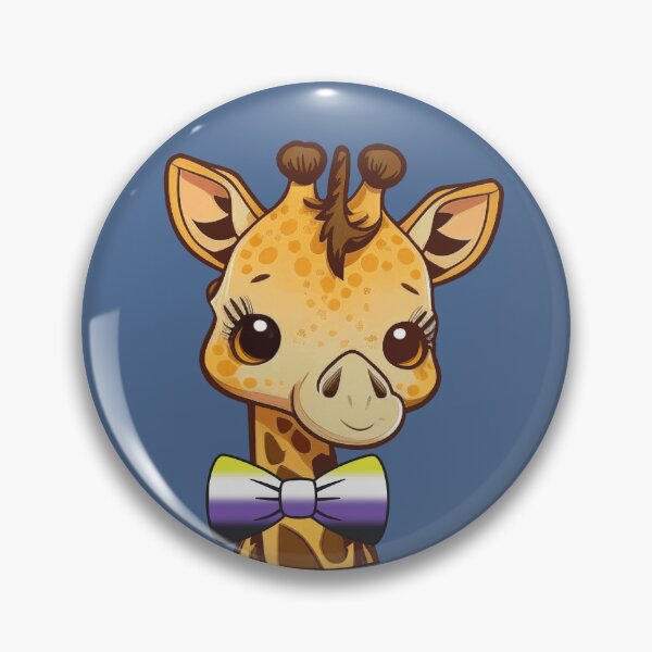 Item preview, Cute Giraffe with Nonbinary Pride Flag Bowtie, Kawaii Enby Pride Design  designed and sold by Travelslightly.