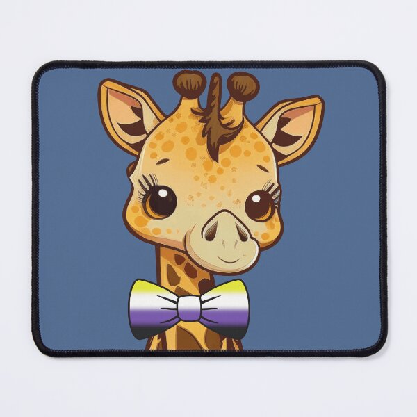 Item preview, Cute Giraffe with Nonbinary Pride Flag Bowtie, Kawaii Enby Pride Design  designed and sold by Travelslightly.