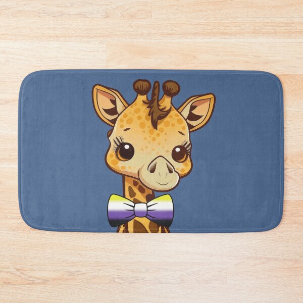 Item preview, Cute Giraffe with Nonbinary Pride Flag Bowtie, Kawaii Enby Pride Design  designed and sold by Travelslightly.