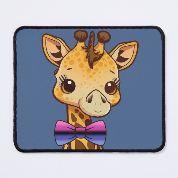 Item preview, Cute Giraffe with Omnisexual Pride Flag Bowtie, Kawaii Omni Pride Design  designed and sold by Travelslightly.