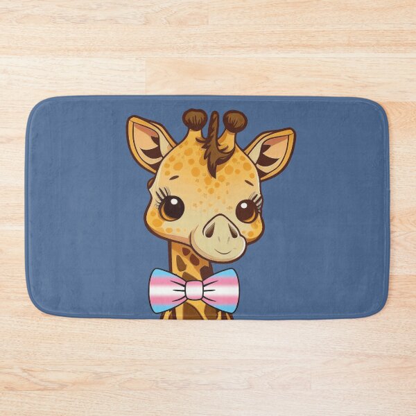 Item preview, Cute Giraffe with Transgender Pride Flag Bowtie, Kawaii Trans Pride Design  designed and sold by Travelslightly.