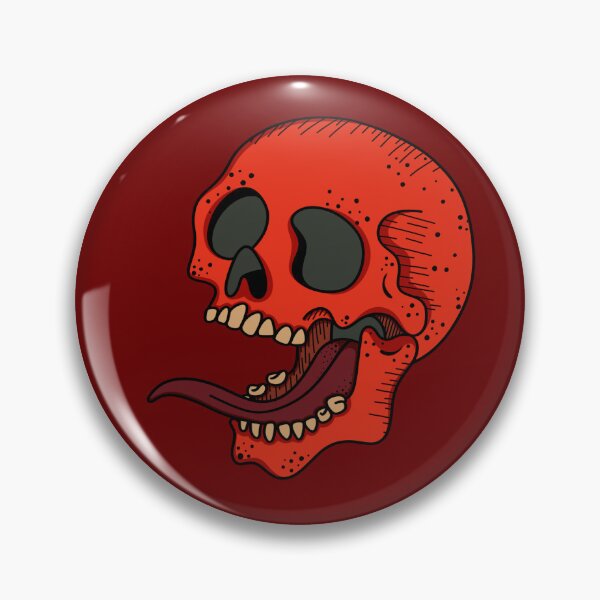 Item preview, red skull designed and sold by feritama.