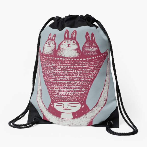 Basket of Bun Buns Drawstring Bag