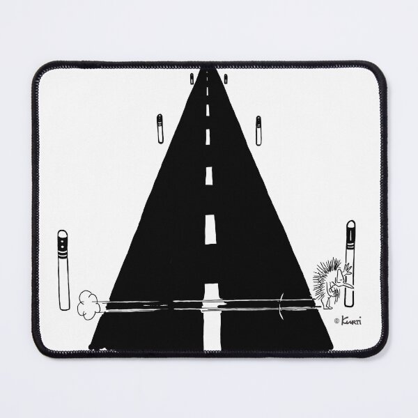 Item preview, Kurti hedgehog crossing the street designed and sold by KurtisKurti.