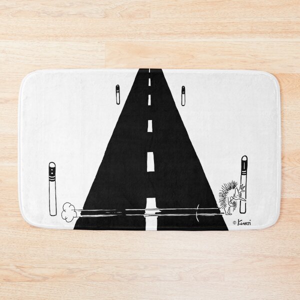 Item preview, Kurti hedgehog crossing the street designed and sold by KurtisKurti.