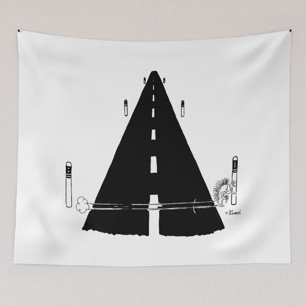 Item preview, Kurti hedgehog crossing the street designed and sold by KurtisKurti.