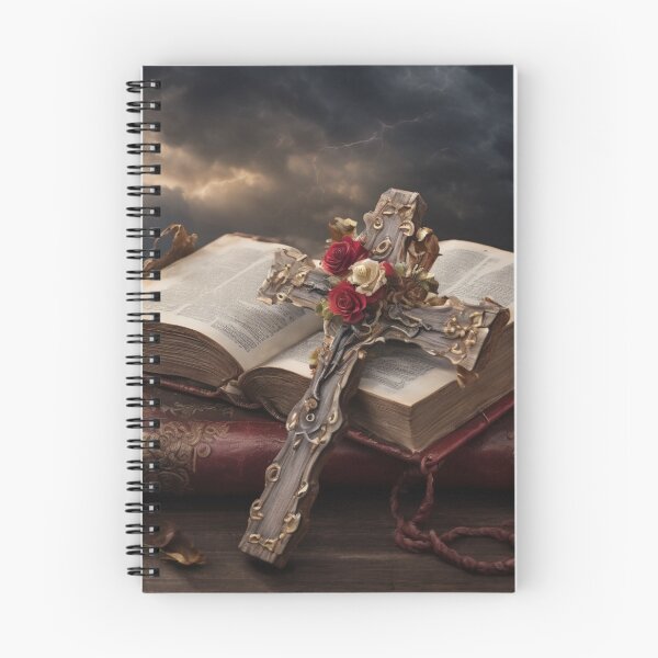 Item preview, Bible with rose and cross designed and sold by SavvySojourner.