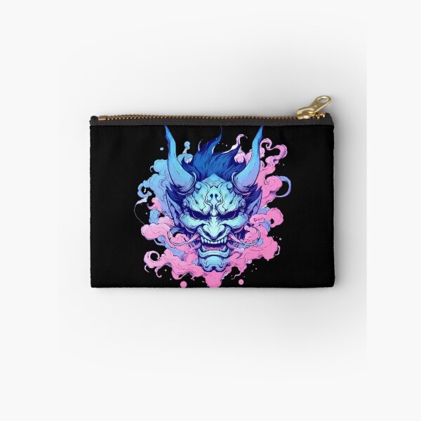 Item preview, Oni Demon Samurai Hannya Ogre Pink Blue designed and sold by TomFrontierArt.