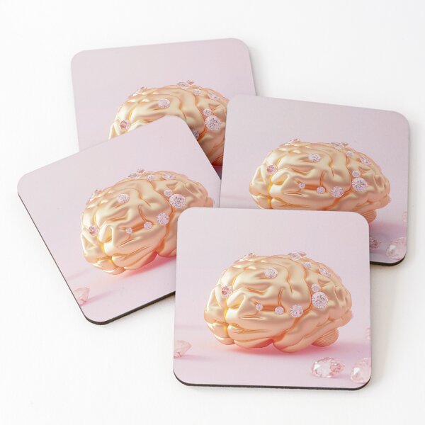 Item preview, Human brain with diamonds. Symbol of creative thinking, brilliant mind and digital development. Ideas, education, thinking, spotless mind designed and sold by Magryt.