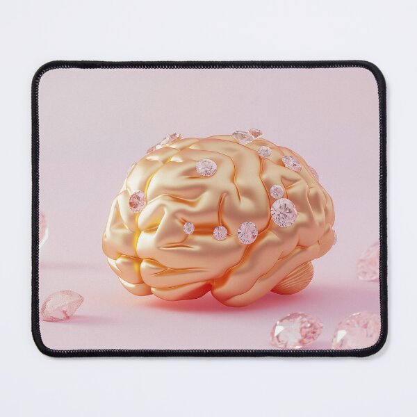 Item preview, Human brain with diamonds. Symbol of creative thinking, brilliant mind and digital development. Ideas, education, thinking, spotless mind designed and sold by Magryt.