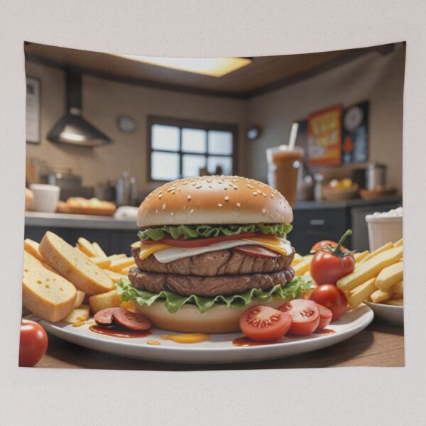 Item preview, Delicious and Juicy Burgers Made Fresh designed and sold by Paweł Matysiak.