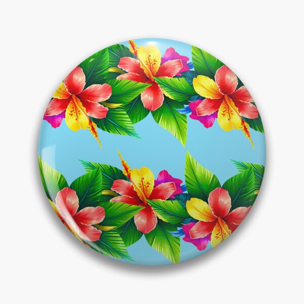 Item preview, Vibrant Tropical Flowers | Light Blue designed and sold by JLEmporium.