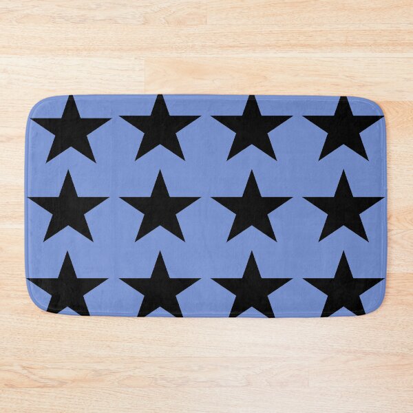 Item preview, Large BLACK and DANUBE BLUE STARS  designed and sold by RachelMacht.